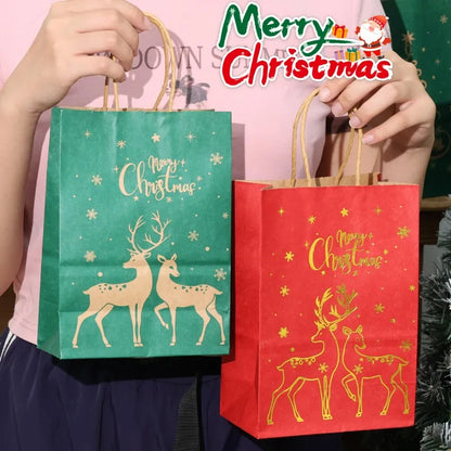 Xmas Party Kraft Gift Bags 1/20PCS