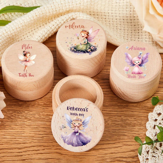 Custom name box for milk Teeth storage collect Keepsake , Baby shower