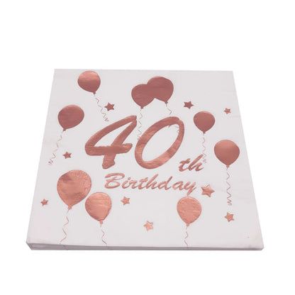 Paper napkin 30 40 50 60 Years Old