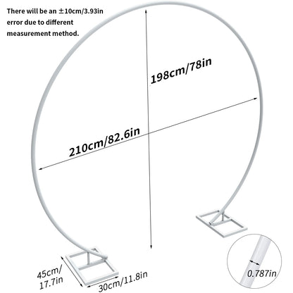 2.1M/2.2M/2.4M Round metal arch for decoration