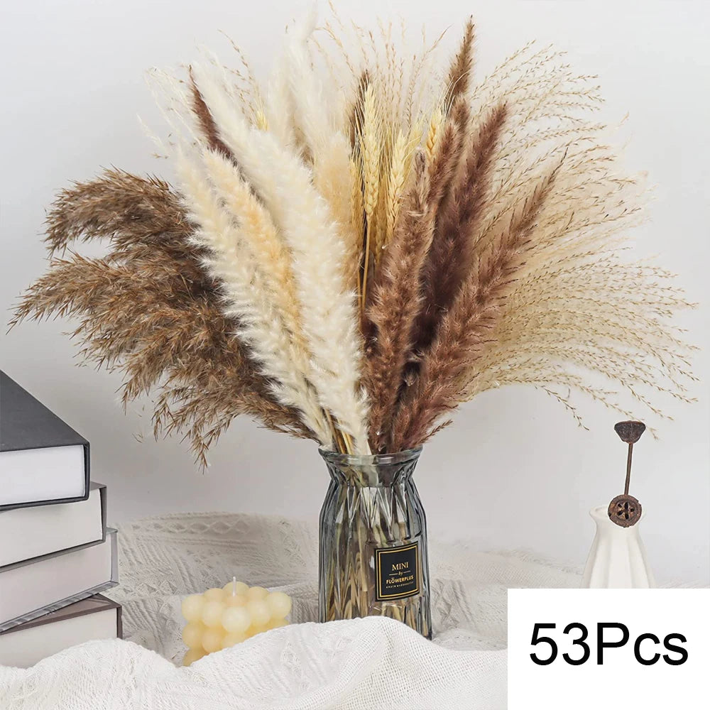 Natural Pampas Dried Flowers Bouquet