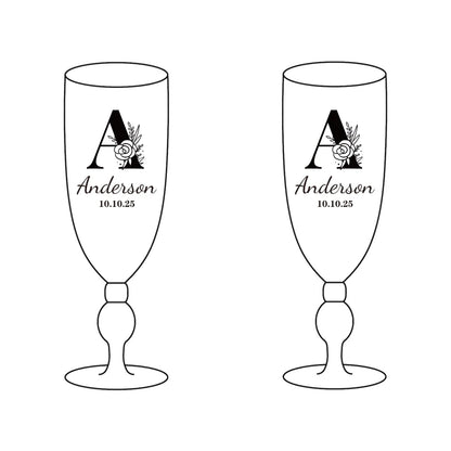 Custom champagne laser engraving glass cup