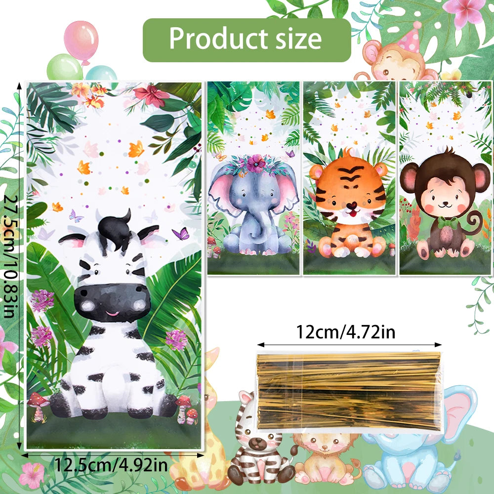 Safari Animal Bags 50pcs