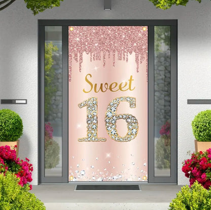 Happy Birthday Theme Decor Door Cover