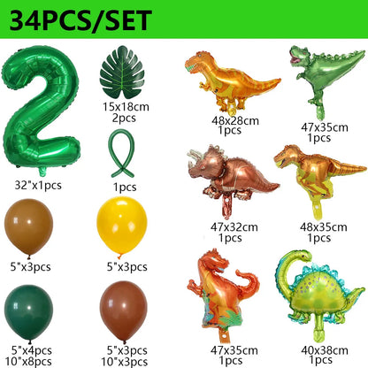 Dinosaur Balloons  34Pcs