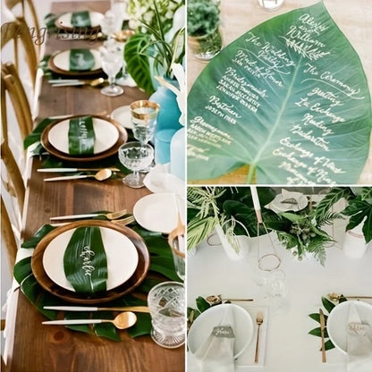 Hawaii Palm Leaf back theme 
Mat 10pcs