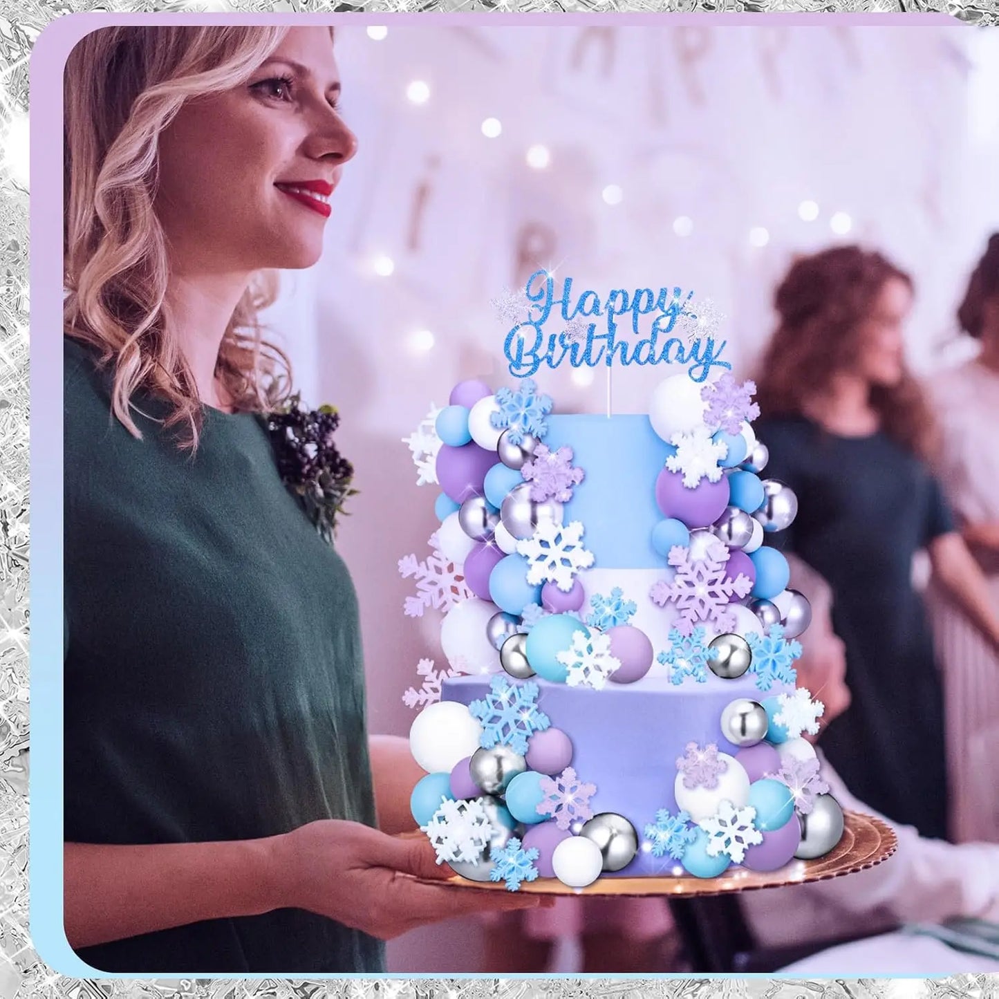 Snowflake cake decoration