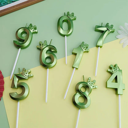 Green Crown Candle 0-9