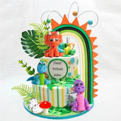 Dinosaur cake decorations 3 PCS