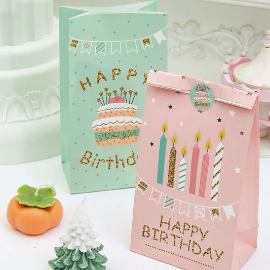 Party Gift Bags with Paper Twist Open Top 10 pcs