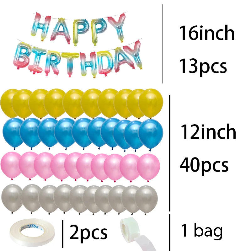 Happy birthday party celebration decoration 56pcs