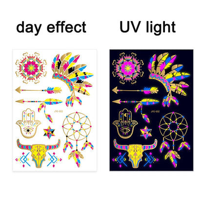 Luminous waterproof tattoos