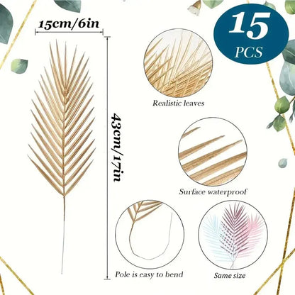 Artificial Palm Leaves Tropical  5pcs
