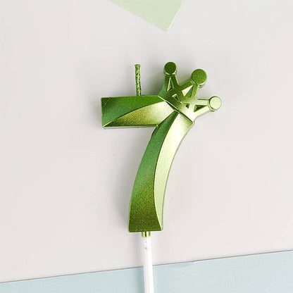 Green Crown Candle 0-9