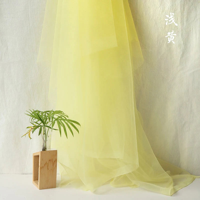 Green soft mesh fabric for decoration