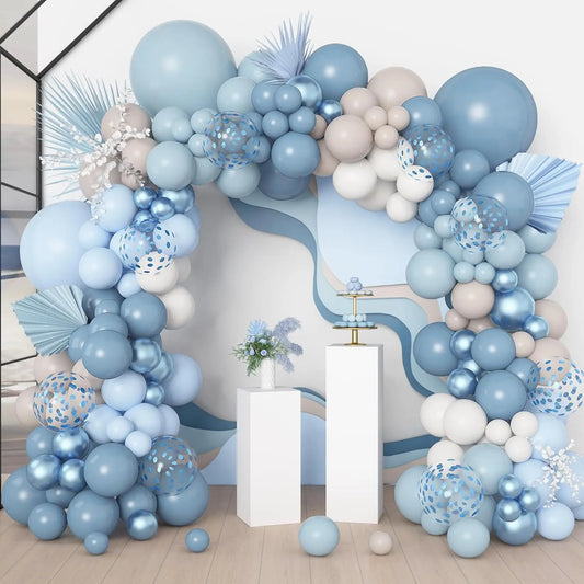 Dusty Blue Balloons 116Pcs