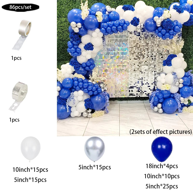 Light blue balloons arch kit
