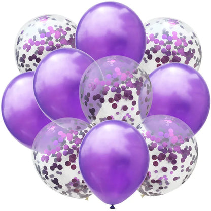 Mix  Confetti Latex Balloon  12inch 10pcs