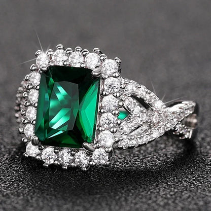 Zaitina green Zirconia crystal ring