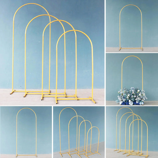 Set of gold Arch backdrop stands, decoration