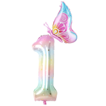 Colorful Gradient Number Balloon 40Inch