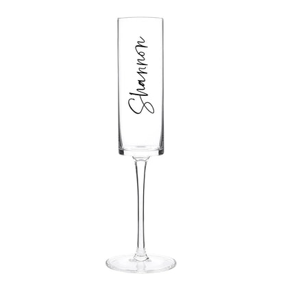 Custom Laser engraving name Champagne flute