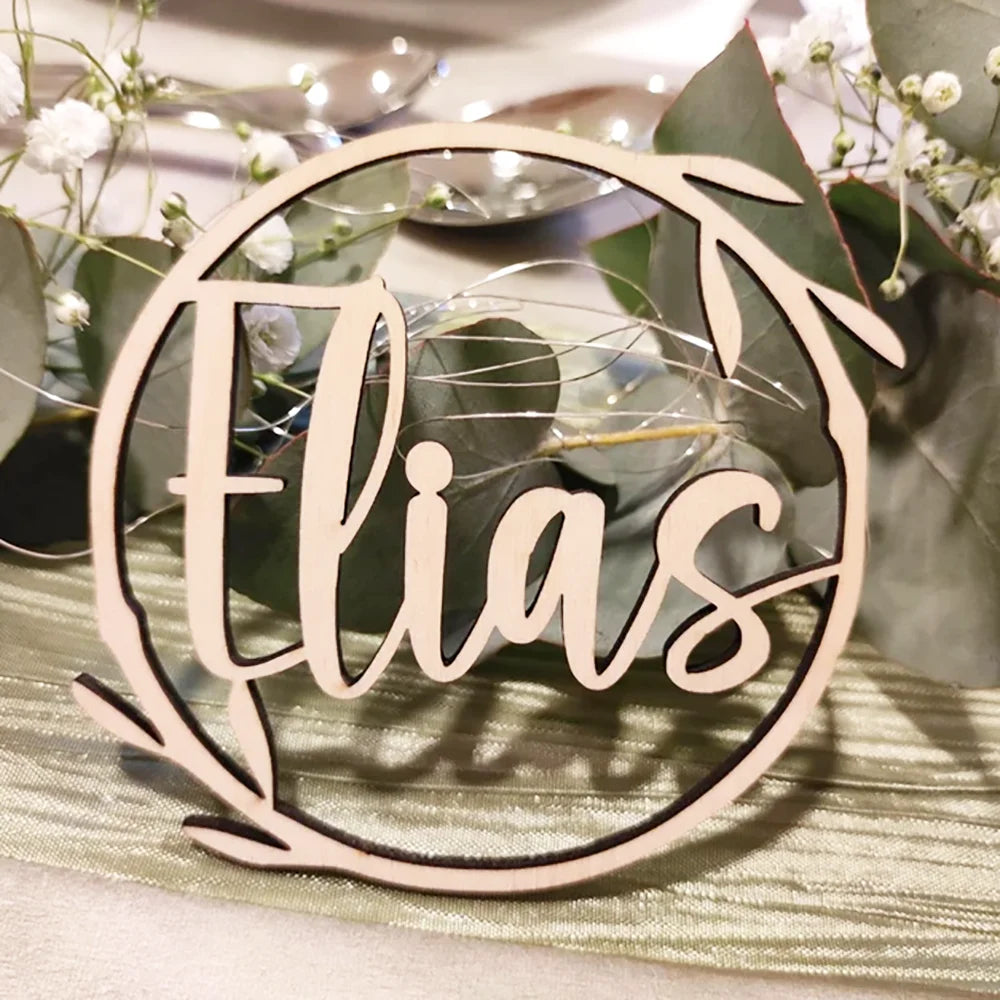 Custom name wooden baptism decoration 1Pc