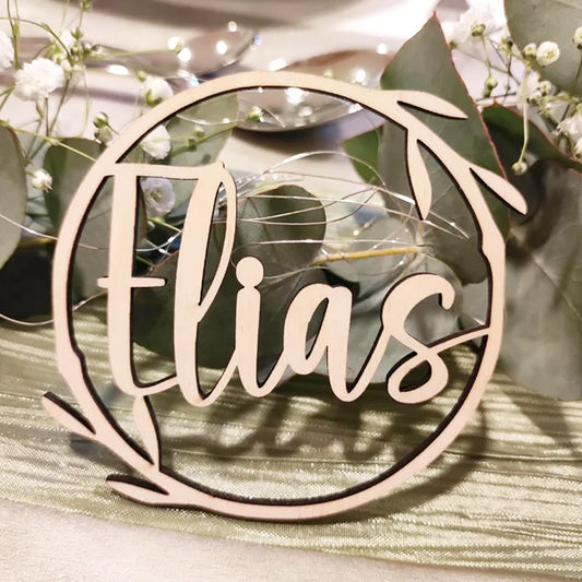 Custom name wooden baptism decoration 1Pc