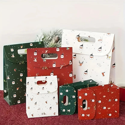 6/12pcs Festive Christmas Bags