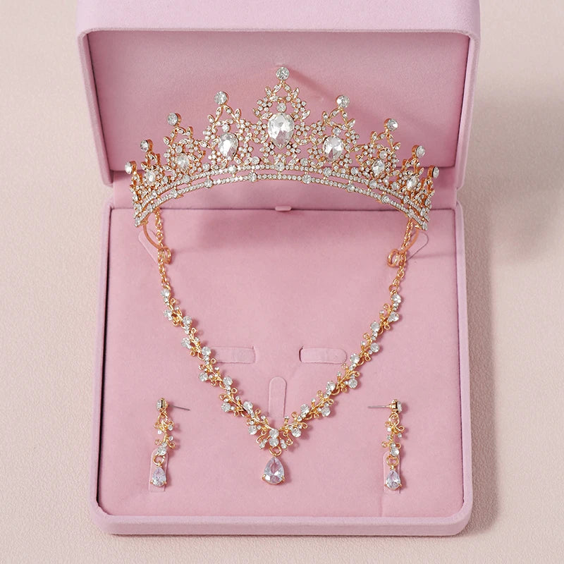 Zitania bridal  pink-colour lady crown
