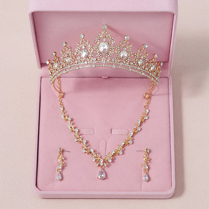 Zitania bridal  pink-colour lady crown