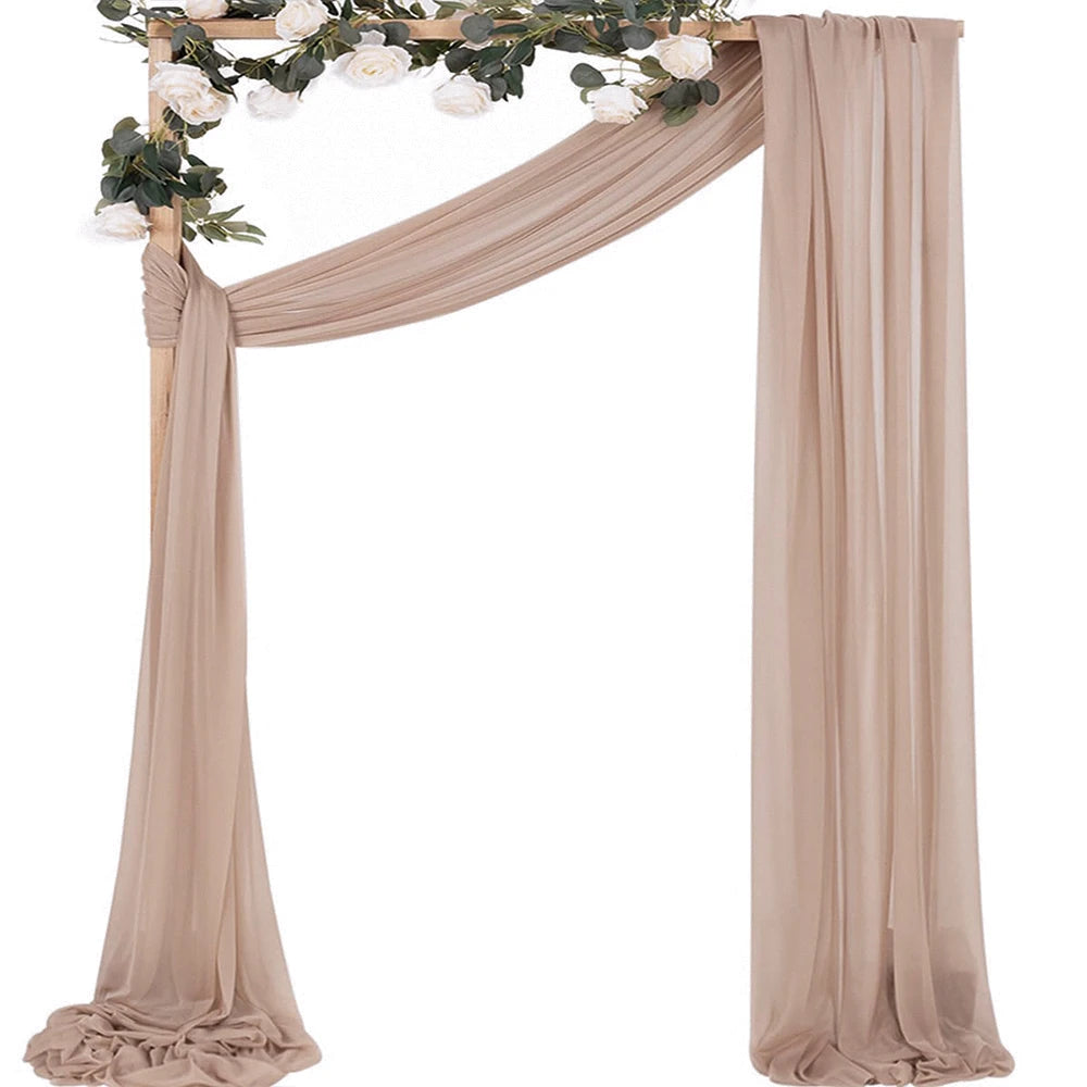 Chiffon Fabric Drapes for Wedding Arch  6/10M