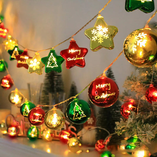 LED Star & Ball Christmas Lights