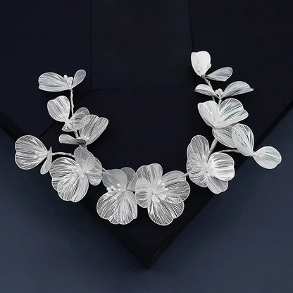 Flower hair jewelry Pearl Crystal