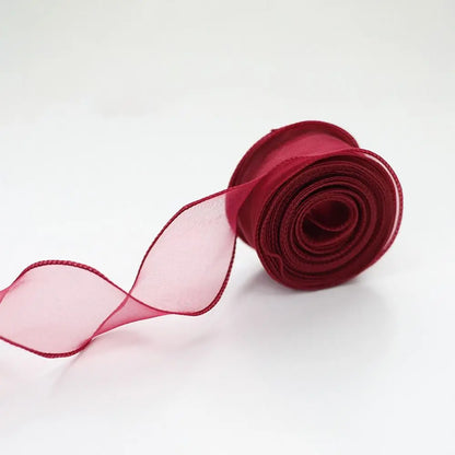 Satin ribbon mesh fabric Tulle ribbon 40mm 10 yards Roll