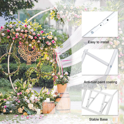 Large dubbel round metal backdrop stand archway