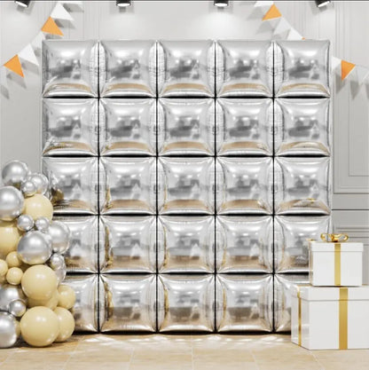 Wall square double-sided  balloons  50 pieces