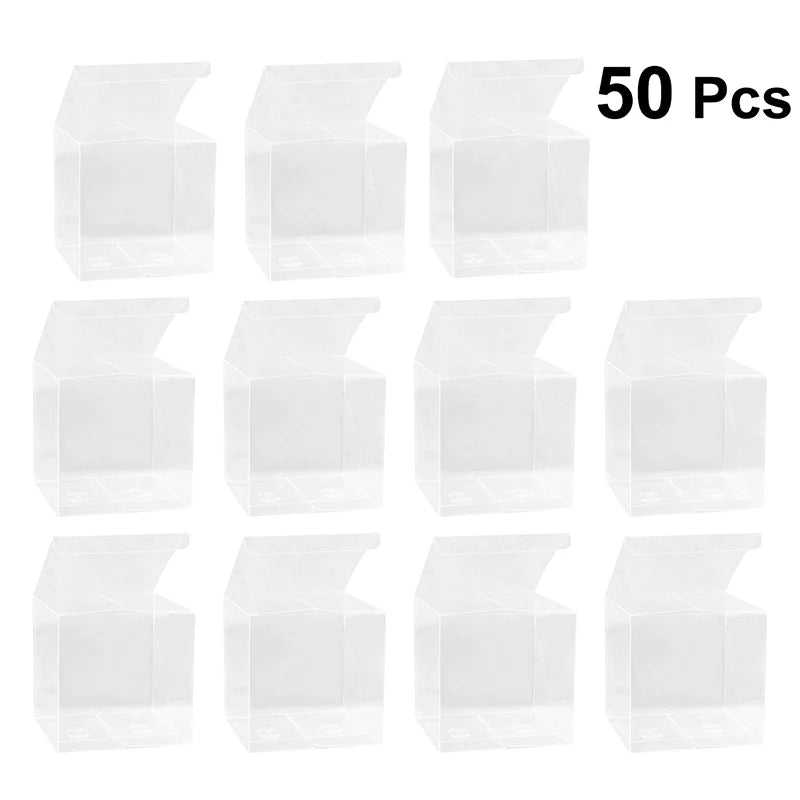 50PCS Transparent gift box  5*5*5cm