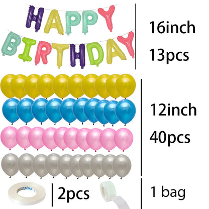 Happy birthday party celebration decoration 56pcs