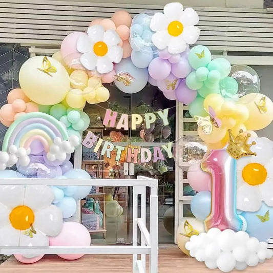 200PCS Macaron Foil Balloon Garland Set
