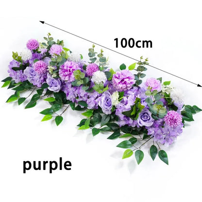 flowers row for table decor 100cm