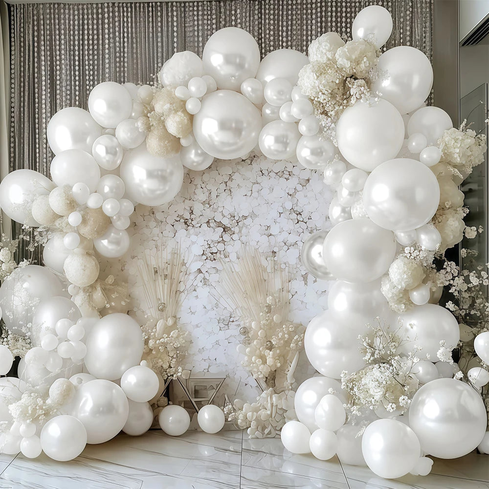 Pearl white,balloon arch Kit