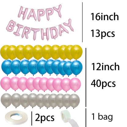 Happy birthday party celebration decoration 56pcs