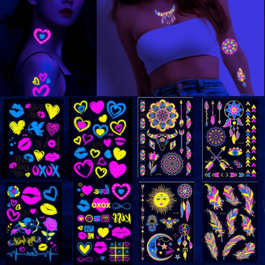 Luminous waterproof tattoos