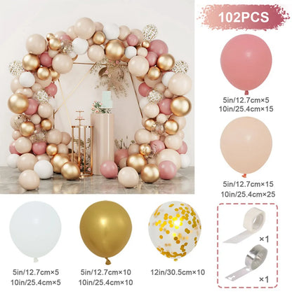 Pink Pastel Macaron Balloons Garland Arch