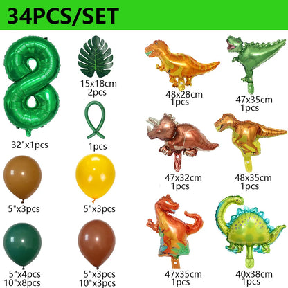 Dinosaur Balloons  34Pcs