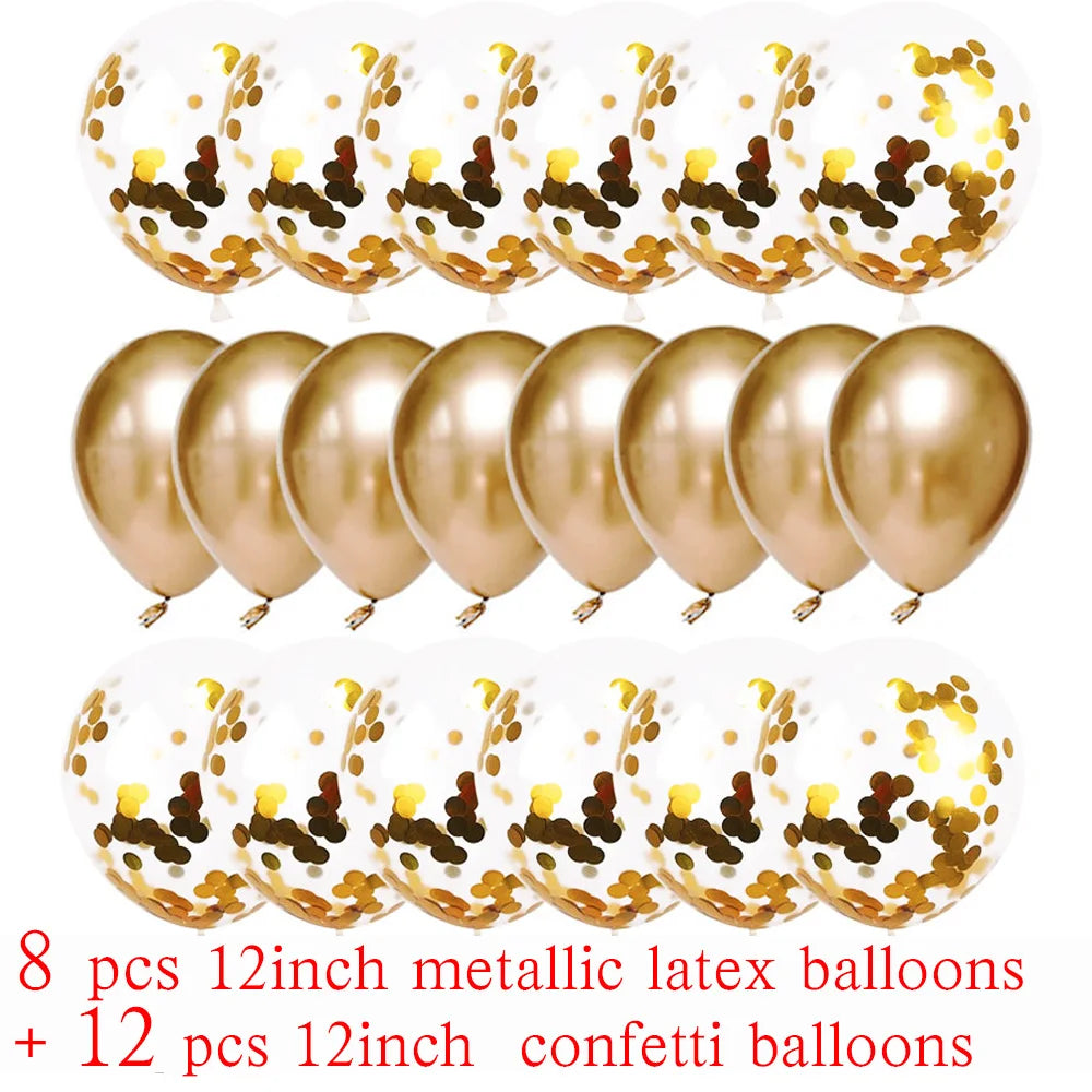 10/20PCS Star Confetti Latex Balloons
