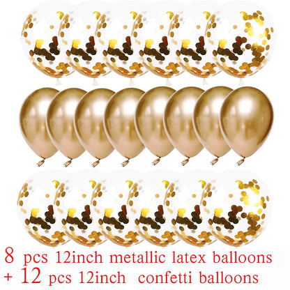 10/20PCS Star Confetti Latex Balloons