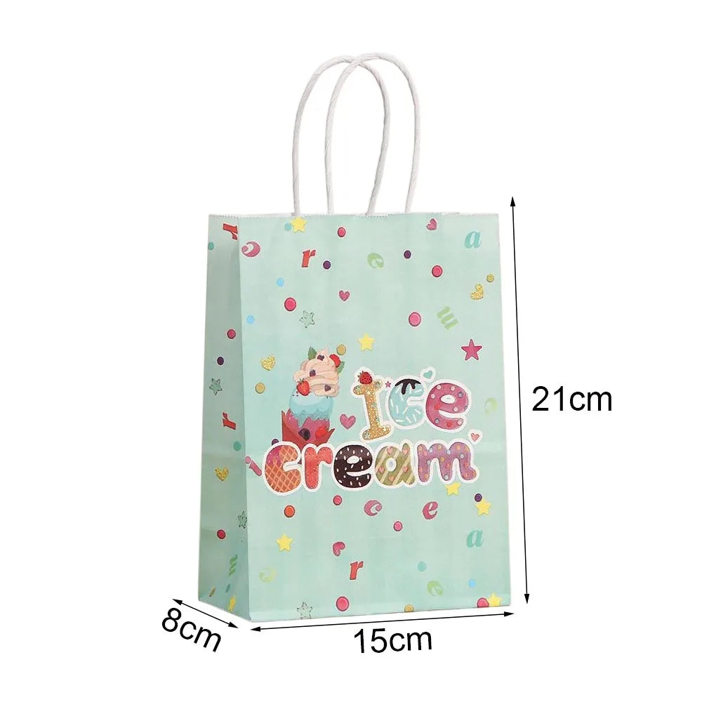 Ice Cream Party Gift Bags 6/12/24pcs