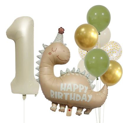 Caramel Colored Dinosaur  Balloon Set